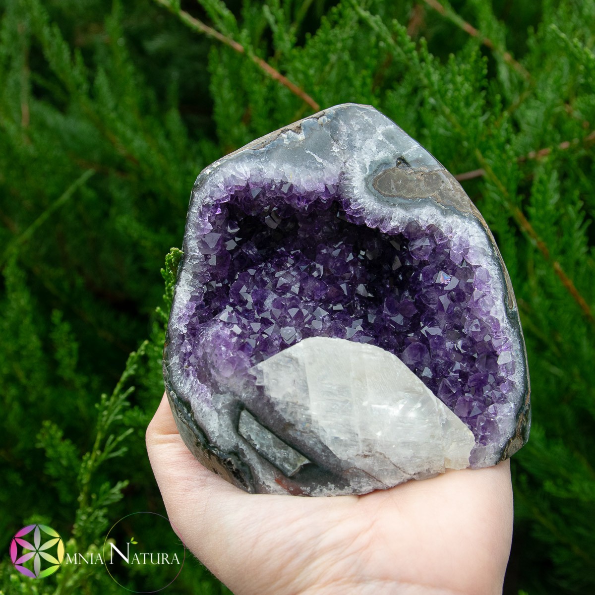 Geode Ametista con Calcite