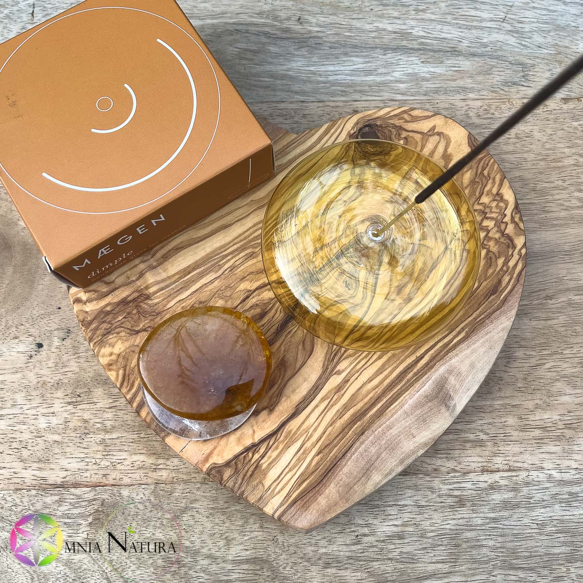 Portaincenso in vetro - Giallo