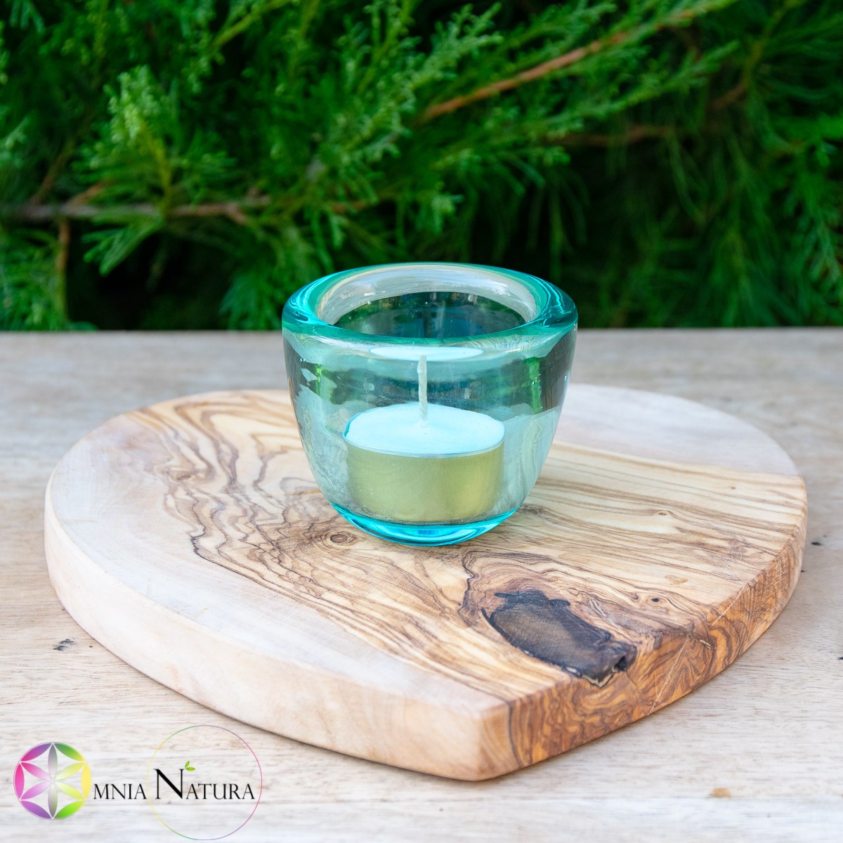 Portacandele Vetro Turquoise Blue - Turchese
